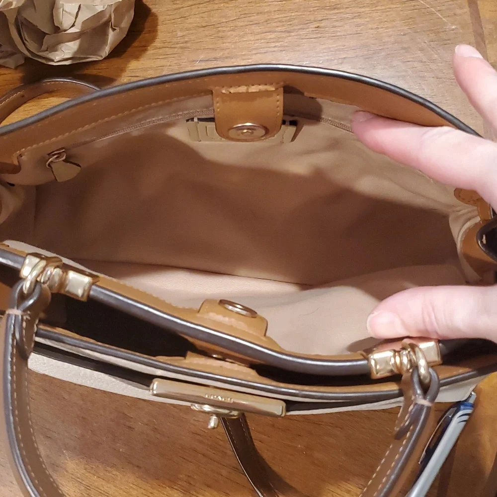 Like NEW Coach Belted Colorblock Lane Carryall Bag - Picture 11 of 13